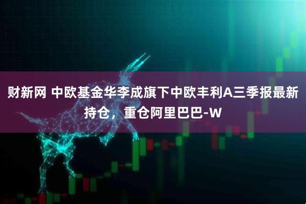 财新网 中欧基金华李成旗下中欧丰利A三季报最新持仓，重仓阿里巴巴-W